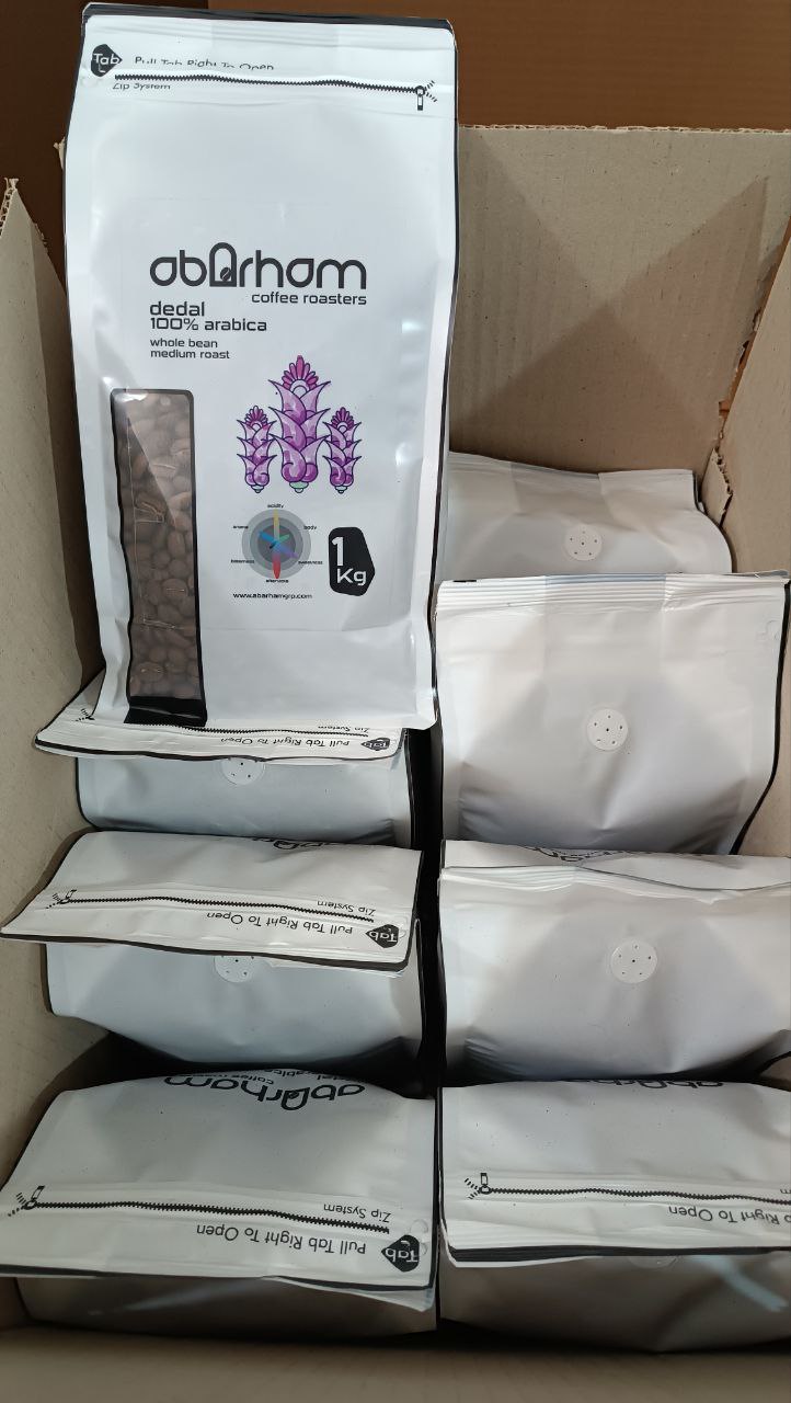 قهوه اَبَرهام و بسته بندی حرفه ای